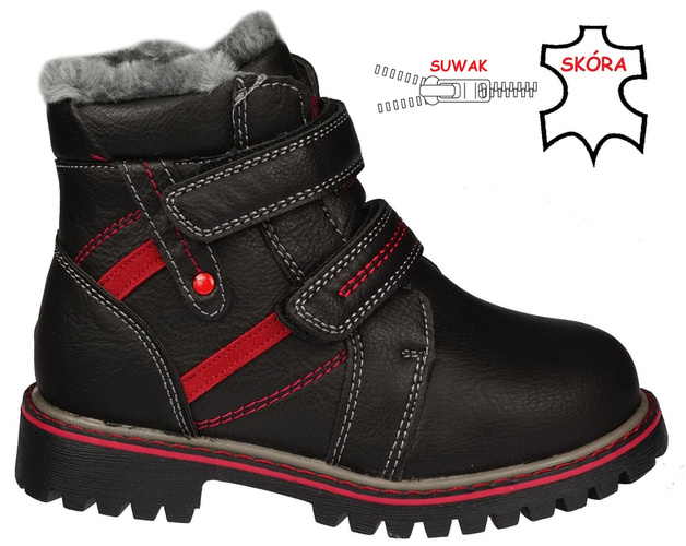 Children's winter shoes Clibee AH-94ABLRE black size 21-26