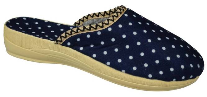 Women's textile slippers Fatex DF2407 navy blue size 36-41