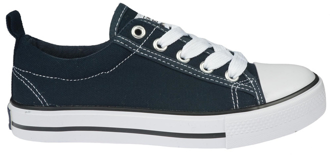 American Club CLH-104 children's sneakers, black and navy blue, sizes 32-36