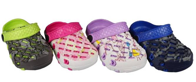 Emax A6303 children's pool slippers pink, purple, green and navy blue size 21-26