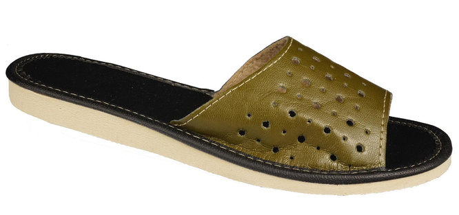 Women's highlander slippers TUP DTUP2401 green, sizes 36-41