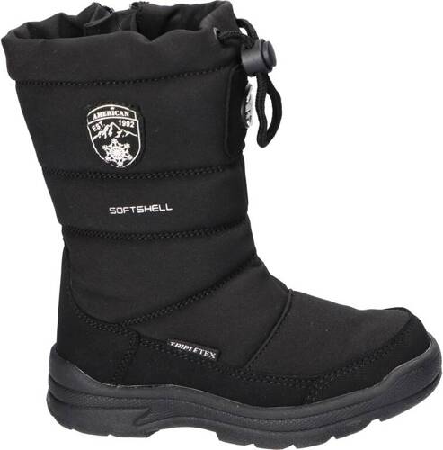 American Club CSN-48 children's snow boots, black, sizes 27-36