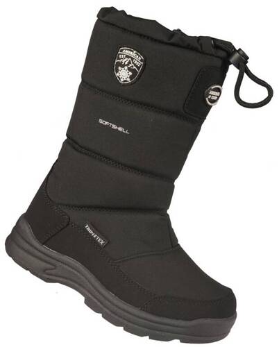 American Club CSN-48 children's snow boots, black, sizes 27-36