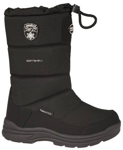 American Club CSN-48 children's snow boots, black, sizes 27-36