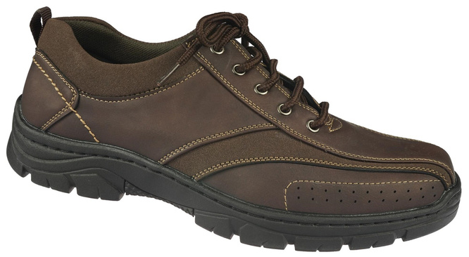 Półbuty męskie Le Scarpe M8144-7DBR brązowe rozm.40-45