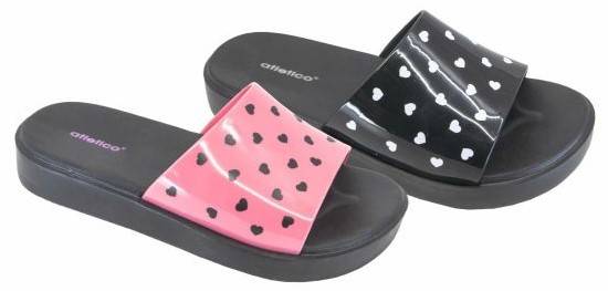 Women's pool slippers Atletico DE7199A2-B01 black and pink size 36-41