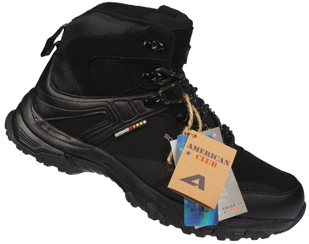 Buty trekkingowe męskie American Club RWT-111 czarne rozm.41-46