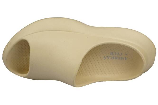 American Club women's pool flip-flops DNH-155, beige and black, sizes 37-41