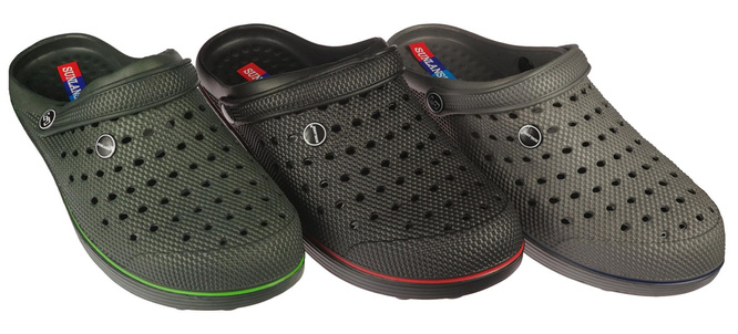 Men's Sunlanse MH369-20 pool flip-flops black, grey and green size 41-47