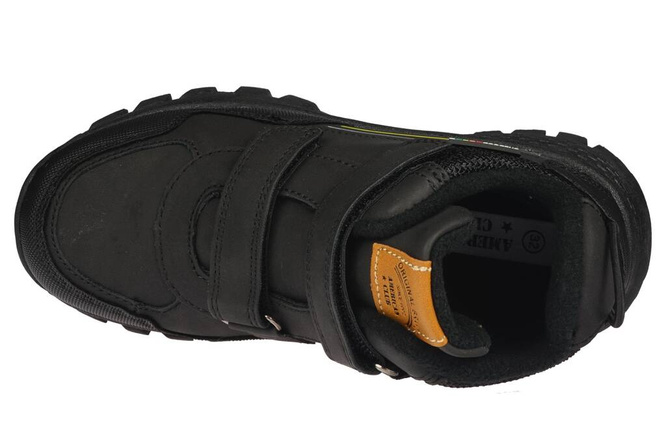 American Club CES-137 children's winter shoes, black and camel, sizes 31-35