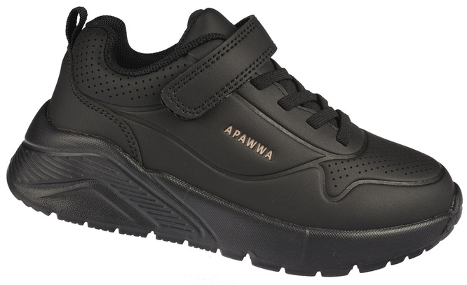 Apawwa BT858BL children's sports shoes, black, sizes 26-31