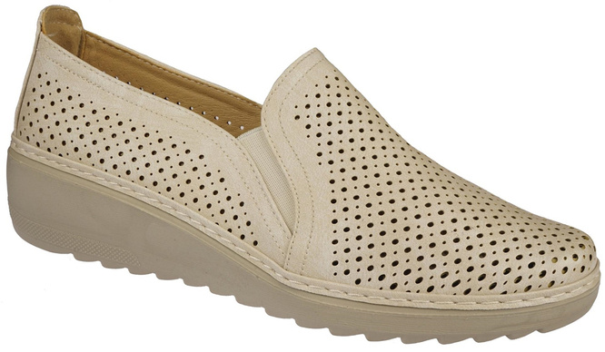 Meideli D8601-4BE women's shoes, beige, sizes 36-42