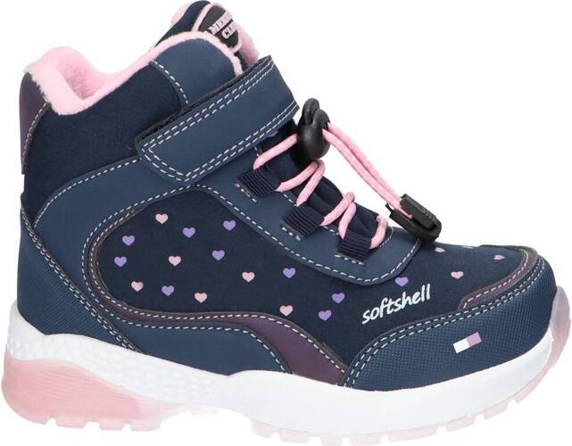 American Club BRL-131 children's winter shoes, navy blue and burgundy LED, sizes 27-31