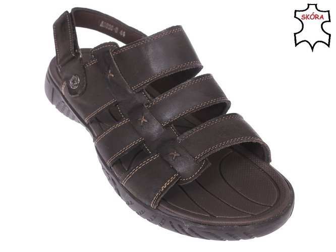 Men's slippers LinShi MA9836-8BR brown size 40-45
