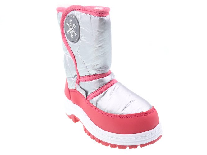 Children's snow boots Clibee AK-933SI silver size 22-27