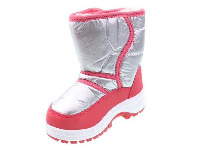 Children's snow boots Clibee AK-933SI silver size 22-27