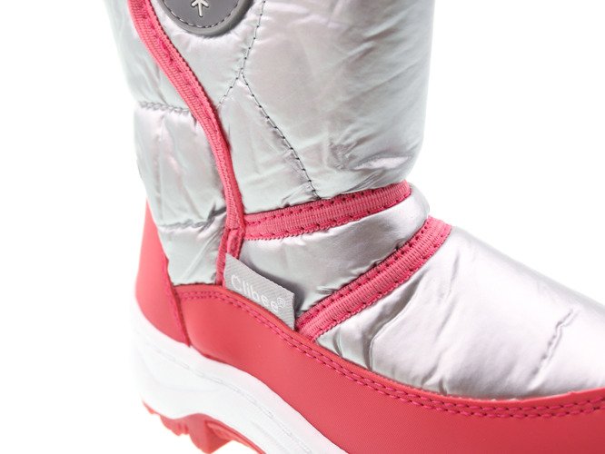 Children's snow boots Clibee AK-933SI silver size 22-27