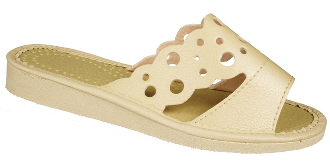 Women's highlander slippers TUP DTUP2405, beige, sizes 36-41