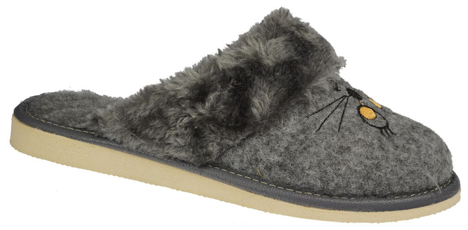 Women's highlander slippers TUP DTUP2343, gray, sizes 36-41