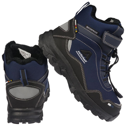 Buty trekkingowe młodzieżowe American Club DRL-87 granatowe rozm.37,38