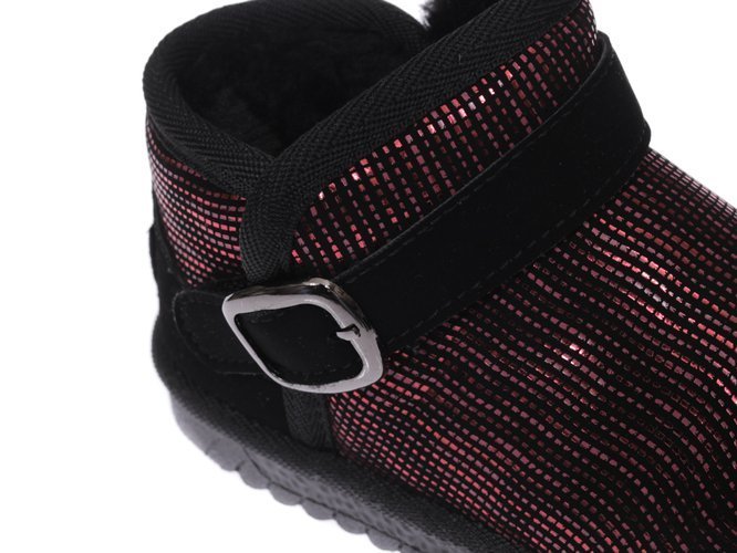 Children's winter shoes Apawwa APD162RE black and red size 20-25