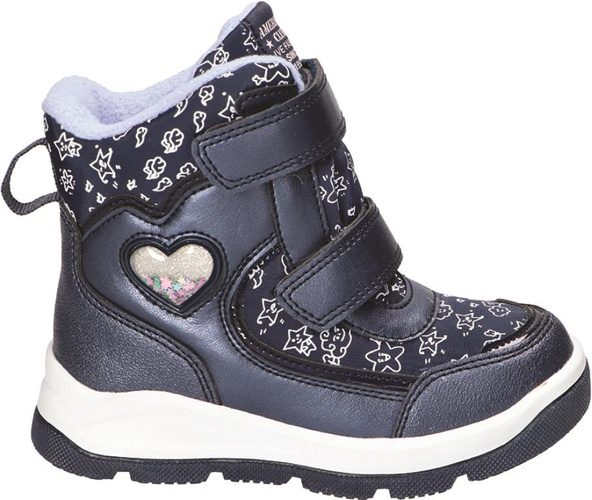 American Club BES-163 children's winter boots navy and pink size 26-30