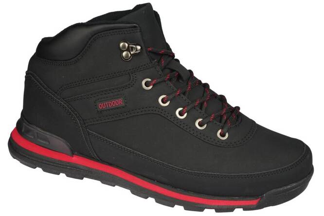 Skotnicki MB-4-0602BLRE men's winter boots black and red size 41-46