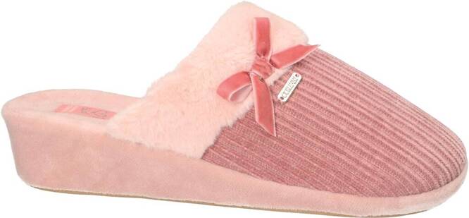 American Club DSL-05 women's textile slippers, blue and pink, sizes 37-41