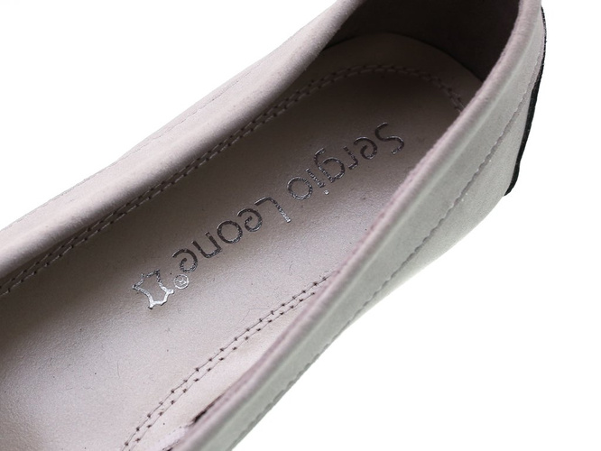 Women's loafers Sergio Leone DMK721-03NSI silver size 36-40