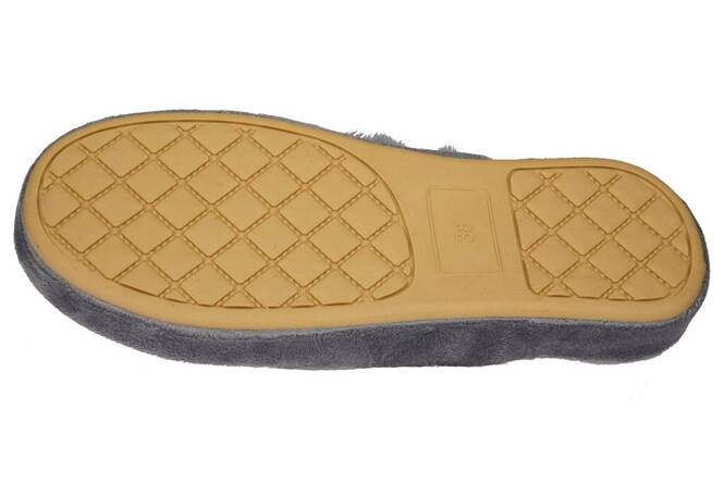 American Club DSL-14 women's textile slippers, gray and blue, sizes 37-41