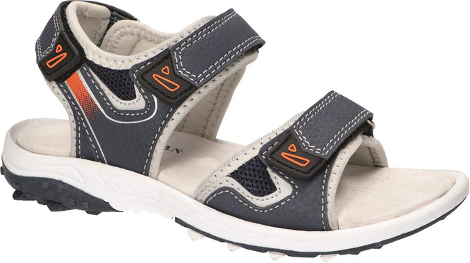 American Club CRL-58 children's sandals, black and navy blue, size 32-36