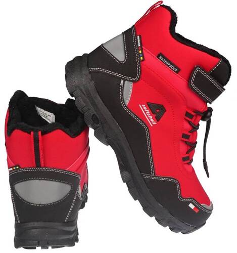 Buty trekkingowe młodzieżowe American Club DRL-87 czerwone rozm.37