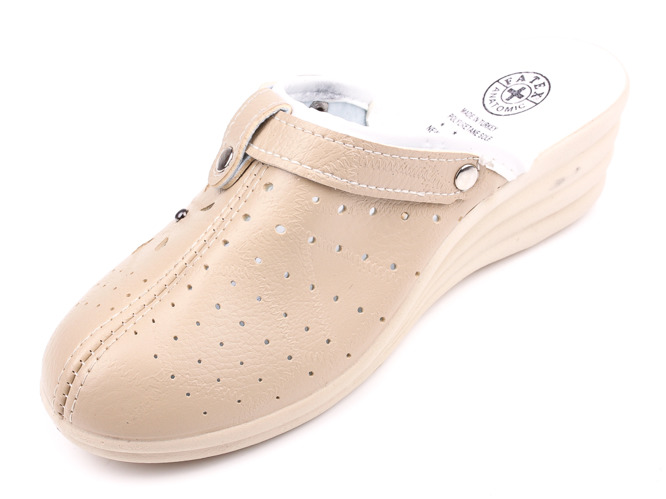 Women's Turkish slippers Fatex DF1801BE beige size 36-41