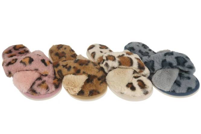 Women's textile slippers Betop DE128 pink, blue, brown and beige, sizes 36-41