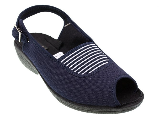 Women's textile slippers Skarbek D423 navy blue, size 36-41