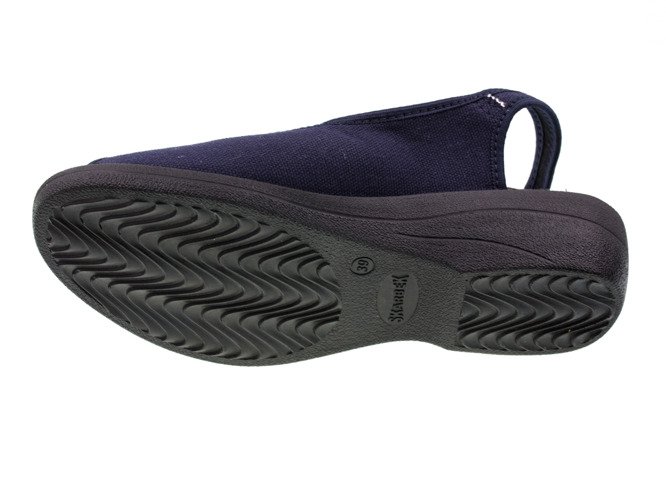 Women's textile slippers Skarbek D423 navy blue, size 36-41