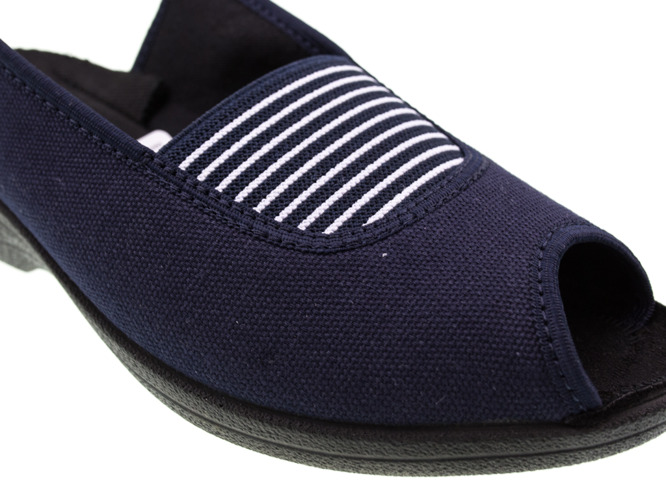 Women's textile slippers Skarbek D423 navy blue, size 36-41