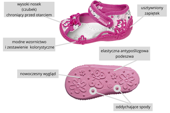 Children's sneakers Viggami HELENKA KORONKA pink size 26-36