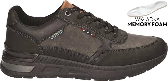 American Club MRH-123 men's sports shoes, black, sizes 41-46