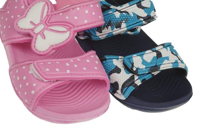 Children's pool slippers Emaks B6404-1 light pink, dark pink, navy blue and blue, size 24-29