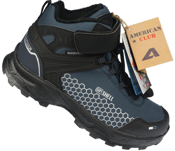 Children's winter shoes American Club CHL-25 black or navy blue size 32-36