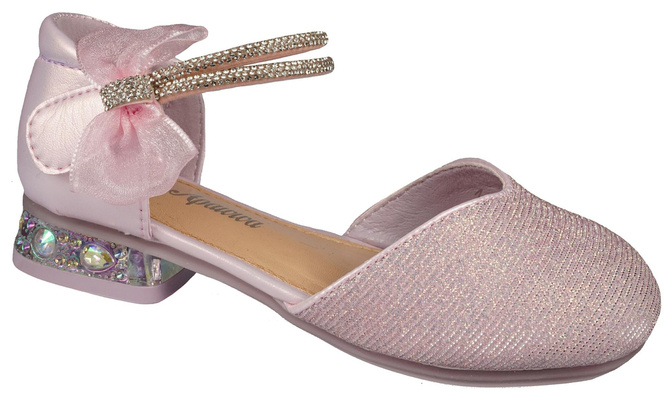 Apawwa CM554PU children's ballet flats, lilac holographic, sizes 31-36