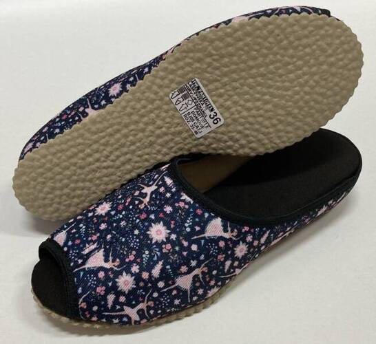 Women's slippers But Jana DN2401, navy blue and beige, sizes 36-41