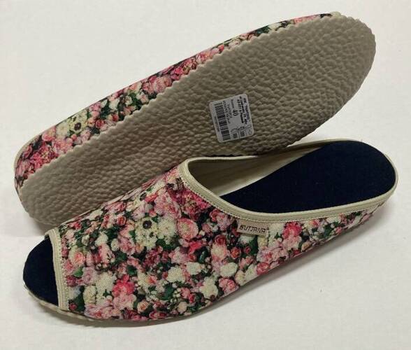 Women's slippers But Jana DN2401, navy blue and beige, sizes 36-41