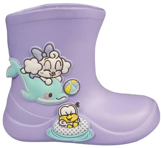 Apawwa BJ385PU children's wellies purple size 25-30