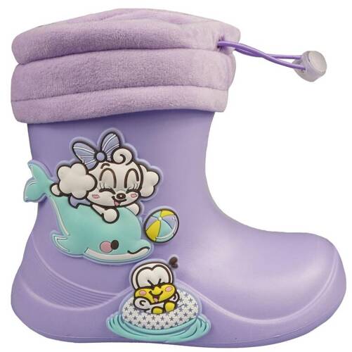 Apawwa BJ385PU children's wellies purple size 25-30