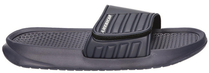 American Club MNH-120 men's swimming pool flip-flops, black and navy blue, sizes 41-45