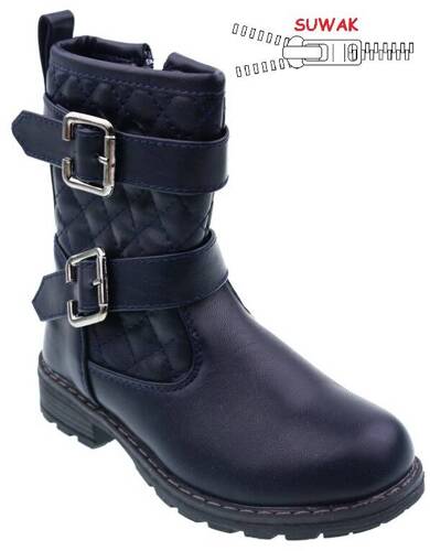 Children's winter shoes Clibee BP-98BU navy blue size 27-32