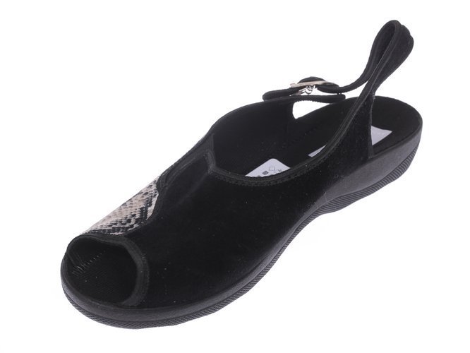 Women's textile slippers Skarbek D2400, black, size 36-41