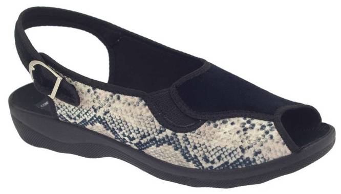 Women's textile slippers Skarbek D2400, black, size 36-41